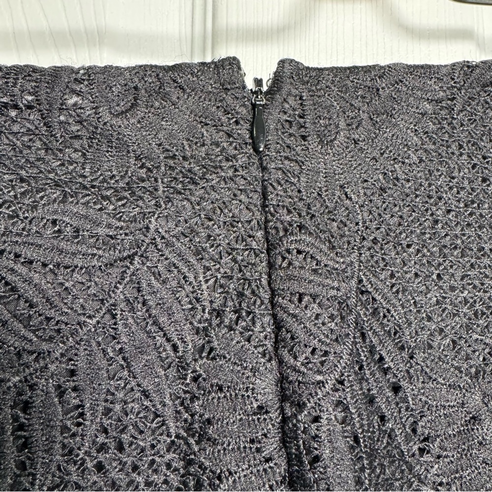 Sadie & Sage Black Lace High Waist Scalloped Shorts Medium Boho - Picture 5 of 6